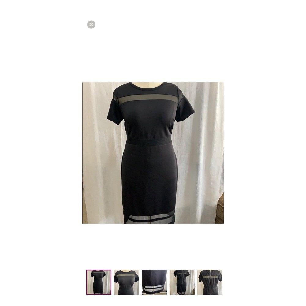 Boutique black scuba bodycon midi dress size 1X